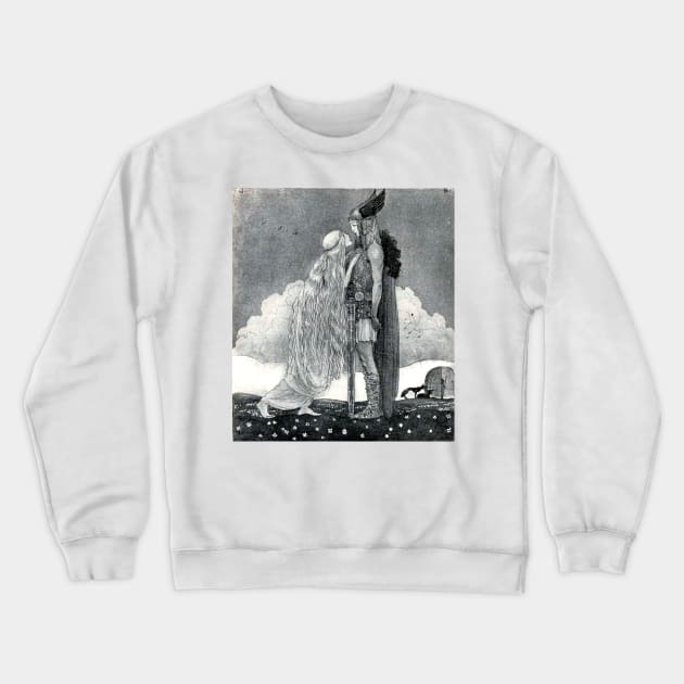 Freya and Svipdag - John Bauer Crewneck Sweatshirt by forgottenbeauty